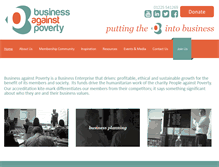 Tablet Screenshot of businessagainstpoverty.com